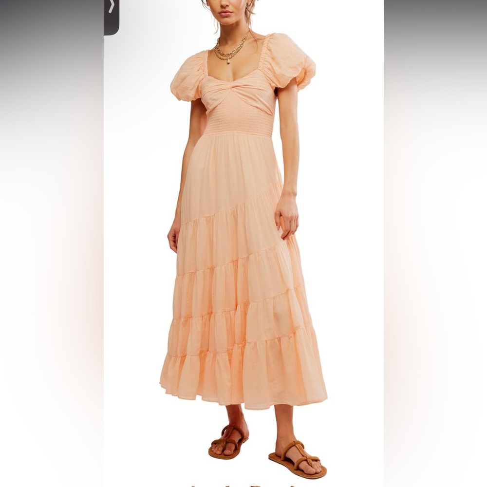 Free People Peach Maxi Dress